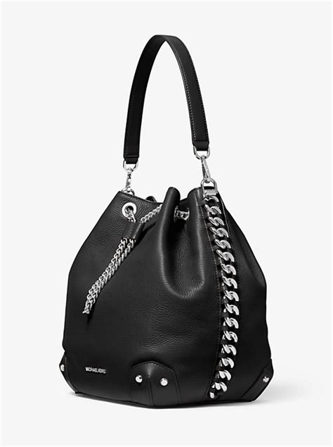 michael kors alanis bucket bag large|Alanis Large Pebbled Leather Bucket Bag .